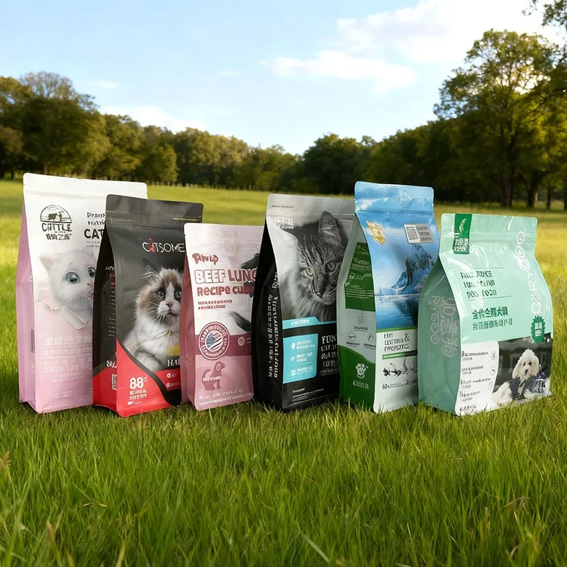 Cur octo latus signatus Cat Food Bag Cum Zipper Smarter Electio pro Modern Pet Food Packaging